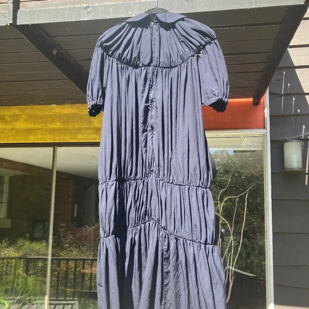 NWT Comme des Garçons/ midnight navy drop waist puff dress - Picture 2 of 3